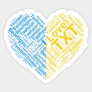 I Love TXT Wordcloud Sticker